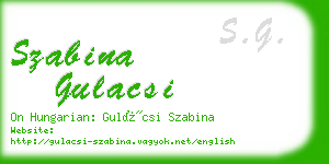 szabina gulacsi business card